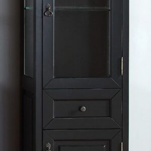 James Martin 147-114-5036 Brookfield 20.5 Inch Linen Cabinet in Antique Black