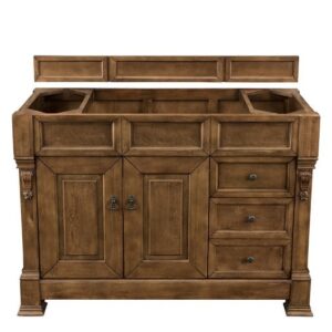 James Martin 147-114-5276-3GEX Brookfield 48 Inch Country Oak Single Vanity with Drawers with 3 cm Grey Expo Quartz Top with Sink