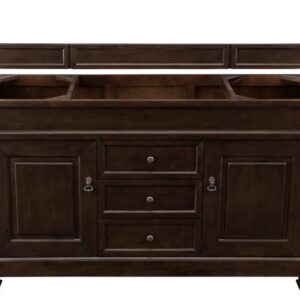 James Martin 147-114-5361-3CSP Brookfield 60 Inch Burnished Mahogany Single Vanity with 3 cm Charcoal Soapstone Quartz Top with Sink