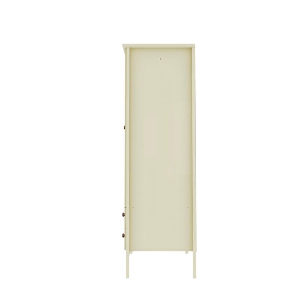 Manhattan Comfort Crown Full Wardrobe with Hanging and 2 Drawers in Off White