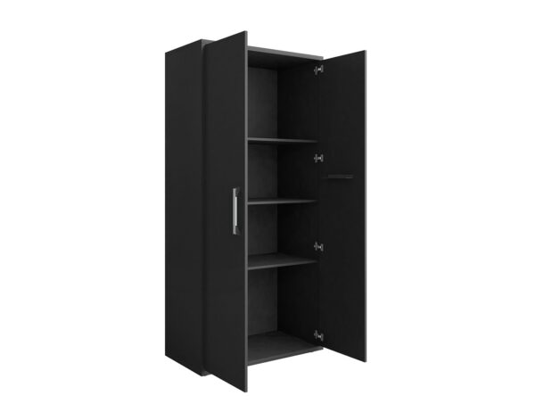 Manhattan Comfort Eiffel Storage Cabinet in Matte Black (Set of 2)