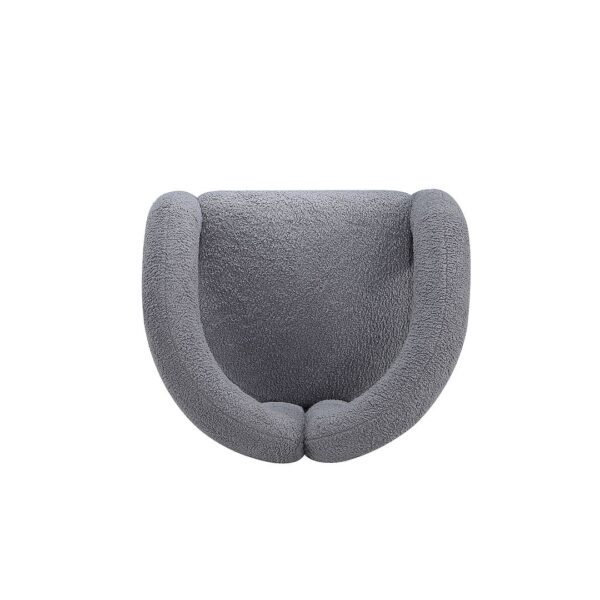 Manhattan Comfort Modern Darian Boucle Accent Chair in Grey - Set of 2