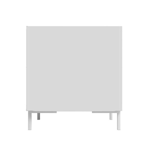 Manhattan Comfort Mid-Century Modern Bogardus Nightstand in White - Set of 2
