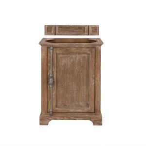 James Martin 238-105-V26-DRF-3GEX Providence 26 Inch Single Vanity Cabinet in Driftwood with 3 cm Grey Expo Quartz Top with Sink