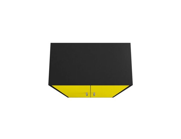 Manhattan Comfort Eiffel 73.43" Garage Cabinet with 4 Adjustable Shelves in Yellow Gloss