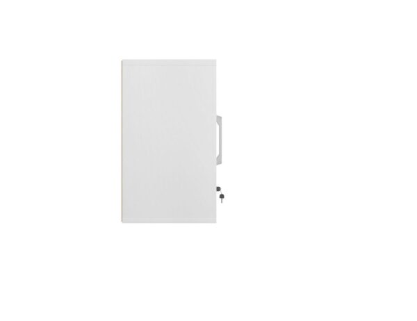 Manhattan Comfort Eiffel Floating Garage Storage Cabinet with Lock and Key in White Gloss