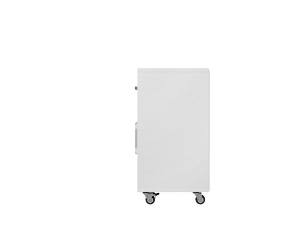 Manhattan Comfort Eiffel 28.35" Mobile Garage Storage Cabinet with 1 Drawer in White Gloss