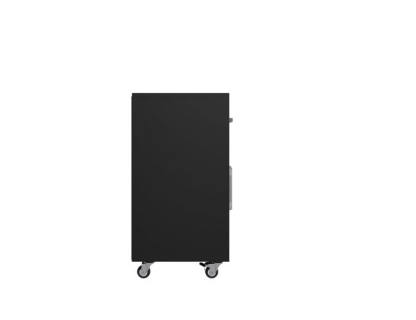 Manhattan Comfort Eiffel 28.35" Mobile Garage Storage Cabinet with 1 Drawer in Black Matte