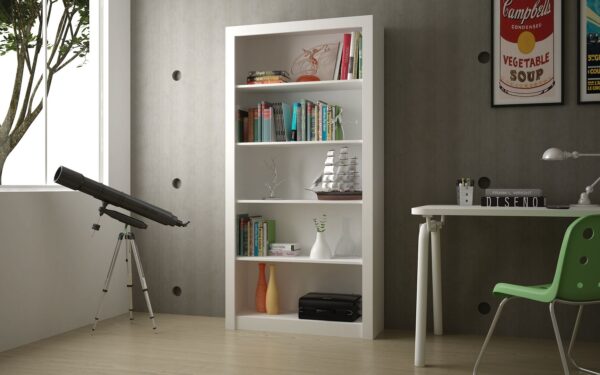 Manhattan Comfort Classic Olinda Bookcase 1.0 with 5-Shelves in White