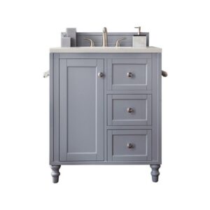 James Martin 301-V30-SL Copper Cove Encore 30 Inch Single Vanity in Silver Gray