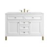James Martin 305-V48-GW-3ENC Chicago 48 Inch Glossy White Single Sink Vanity with 3 cm Ethereal Noctis Top
