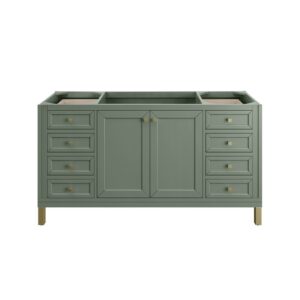 James Martin 305-V60S Chicago 60 Inch Glossy White Single Sink Vanity Cabinet Only