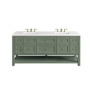 James Martin JM 330-V72 Breckenridge 72 Inch Free-Standing Double Sink Bathroom Vanity with 3 CM Top