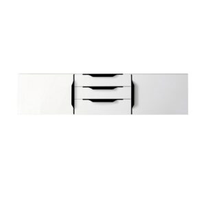 James Martin 389-V59D-GW-MB Mercer Island 58 3/4 Inch Double Vanity Cabinet - Glossy White