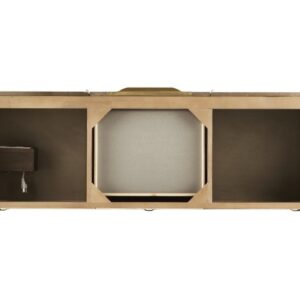 James Martin 389-V59D-LTO-G Mercer Island 59 Inch Double Vanity in Latte Oak, Radiant Gold