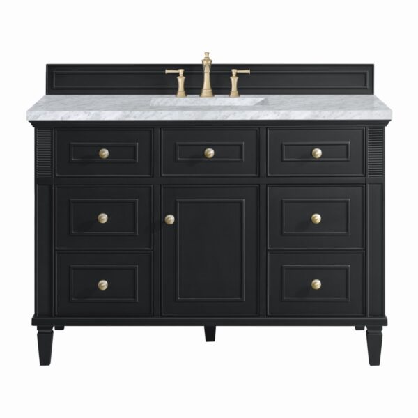 James Martin JM 424-V48 Lorelai 48 Inch Free-Standing Single Sink Bathroom Vanity with 3 CM Top