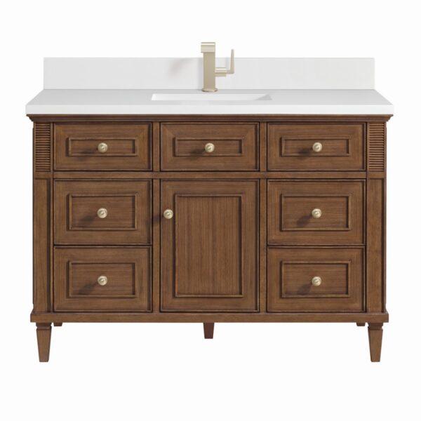 James Martin JM 424-V48 Lorelai 48 Inch Free-Standing Single Sink Bathroom Vanity with 3 CM Top