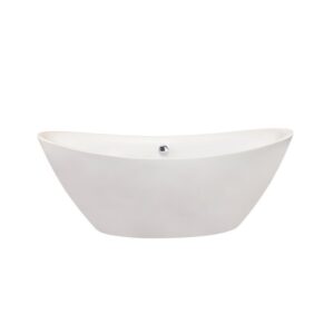 Altair 50671-BAT-WH-F Allegra 70 7/8 x 33 7/8 Inch Freestanding Soaking Acrylic Bathtub