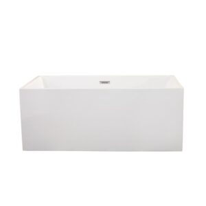 Altair 50759-BAT-WH-F Persephone 59 1/8 x 29 1/2 Inch Freestanding Soaking Acrylic Bathtub