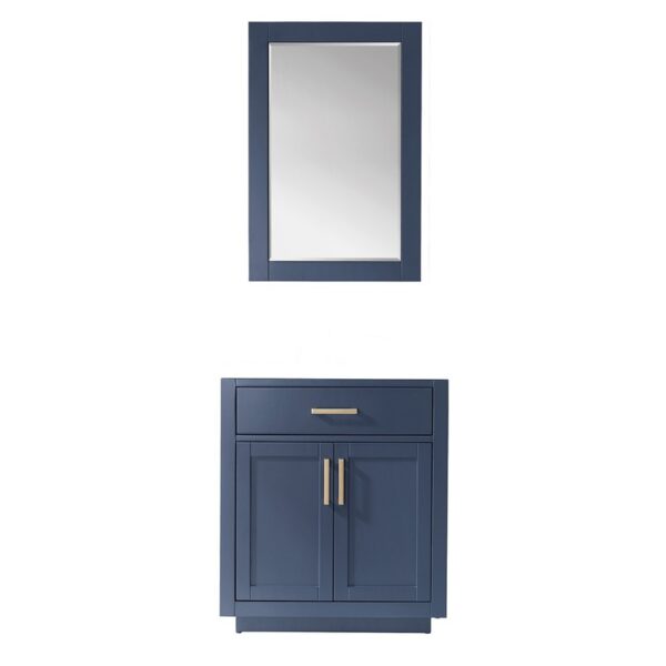Altair 531030-CAB Ivy 30 Inch Single Sink Bathroom Vanity Cabinet Only with Mirror without Countertop
