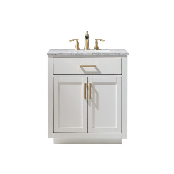 Altair 531030-CA-NM Ivy 30 Inch Single Sink Bathroom Vanity with Carrara White Marble Countertop