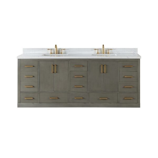 Altair 544084 Monna 84 Inch Double Bathroom Vanity with Countertop