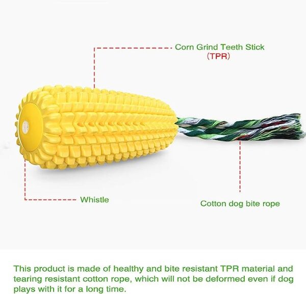 RetailHuntUSA Dog Chew Toys for Aggressive Chewers, Indestructible Tough Durable Squeaky Interactive Dog Toys, Puppy Teeth Chew Corn Stick Toy