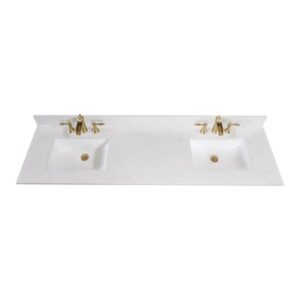 Altair 62073-CTP-JW Frosinone 73 Inch Single Bathroom Vanity Top in Jazz White with Ceramic Rectangle Undermount Sink