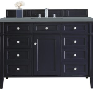 James Martin 650-V48-VBL-3CBL Brittany 48 Inch Single Vanity Cabinet with Cala Blue Quartz Top - Victory Blue