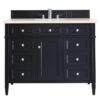 James Martin 650-V48-VBL-3EMR Brittany 48 Inch Victory Blue Single Vanity with 3 CM Eternal Marfil Quartz Top