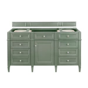 James Martin 650-V60S-SC Brittany 59 7/8 Inch Smokey Celadon Single Sink Vanity Cabinet Only