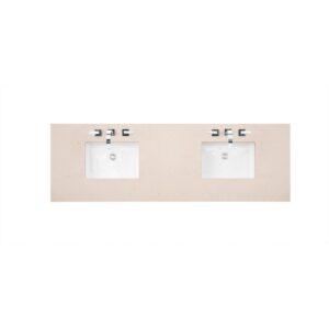 James Martin 650-V72-BNM-3EMR Brittany 72 Inch Burnished Mahogany Double Vanity with 3 CM Eternal Marfil Quartz Top