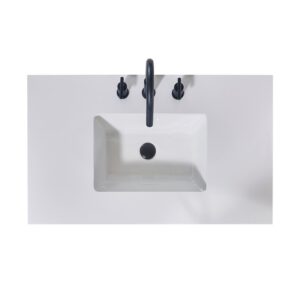 Altair 70036-CTP-SWAP Edolo 36 Inch Stone Effects Vanity Top with White Sink - Snow White Apron