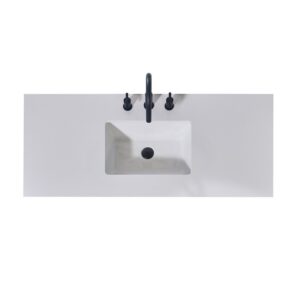 Altair 70048-CTP-SWAP Edolo 48 Inch Stone Effects Vanity Top with White Sink - Snow White Apron