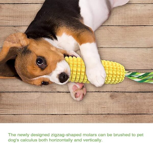 RetailHuntUSA Dog Chew Toys for Aggressive Chewers, Indestructible Tough Durable Squeaky Interactive Dog Toys, Puppy Teeth Chew Corn Stick Toy