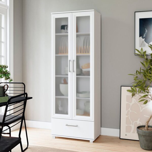 Manhattan Comfort Serra 1.0 5-Shelf Bookcase in White