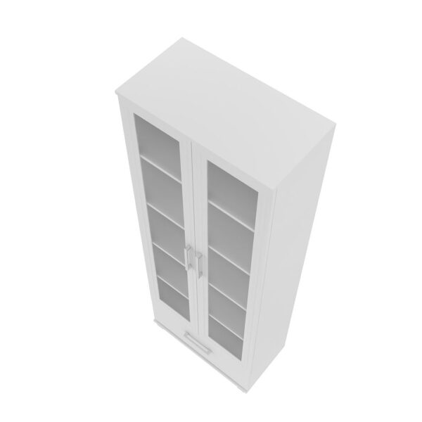 Manhattan Comfort Serra 1.0 5-Shelf Bookcase in White