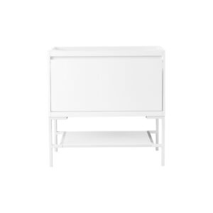 James Martin 801-V35.4-GW Milan 35.4 Inch Single Vanity Cabinet in Glossy White