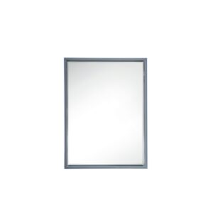 James Martin 803-M23.6-MGG Milan 23.6 Inch Rectangular Cube Mirror in Modern Grey Glossy