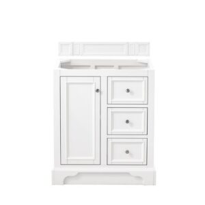 James Martin 825-V30-BW-3GEX De Soto 31 Inch Single Vanity in Bright White with 3 cm Grey Expo Quartz Top with Sink