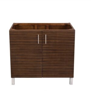 James Martin 850-V36-AWT-3AF Metropolitan 36 Inch American Walnut Single Vanity with 3 cm Arctic Fall Solid Surface Top