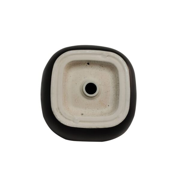Altair 9005-BAS-BL Zion 16 3/4 Inch Square Ceramic Undermount Bathroom Sink - Black