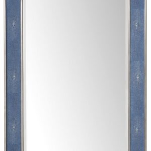 James Martin 961-M28-SL-DB Element 28 Inch Mirror in Silver with Delft Blue