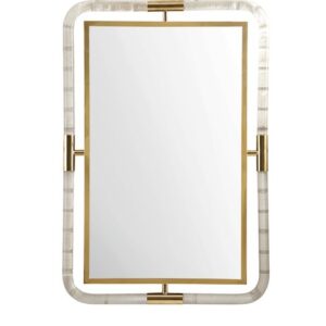 James Martin 994-M30-PG-LU South Beach 30 Inch Mirror in Polished Gold and Lucite