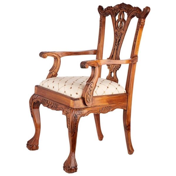 Design Toscano AF1008 24 Inch English Chippendale Arm Chair