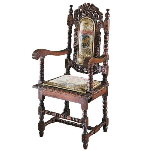 Design Toscano AF1010 24 Inch Charles II Arm Chair