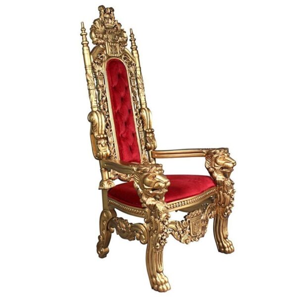 Design Toscano AF1282 36 Inch Golden Lord Raffles Throne