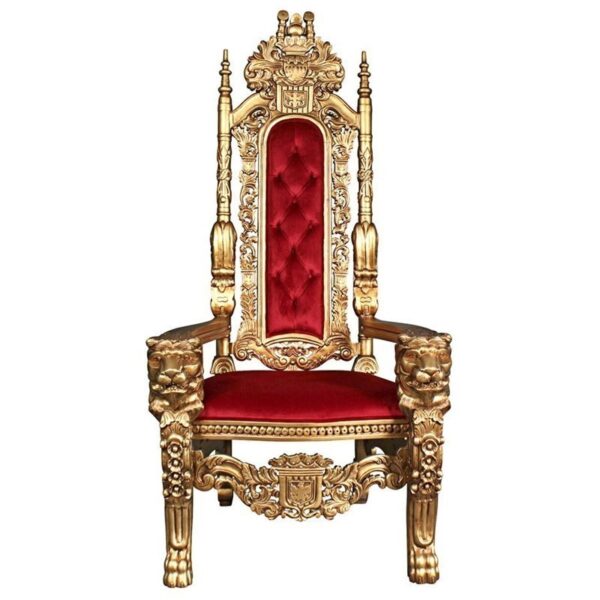 Design Toscano AF1282 36 Inch Golden Lord Raffles Throne