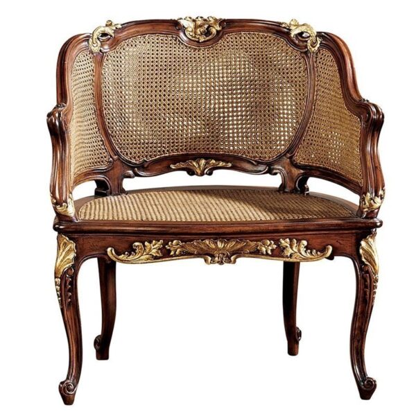 Design Toscano AF1553 28 Inch Louis XV Rattan Chair