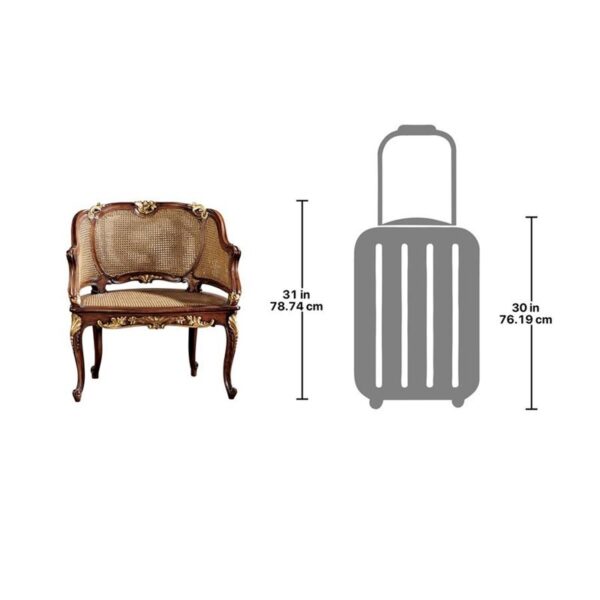 Design Toscano AF1553 28 Inch Louis XV Rattan Chair